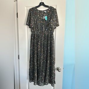 Hayden by PinkBlush midi length pleated dress